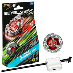 Takara Tomy Beyblade X Launcher Scythe Incendio 4-60T Starter Pack Top & Launcher