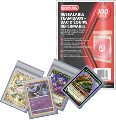 EVORETRO Team Bags Sleeves Resealable 100 Pack