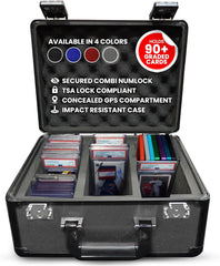 EVORETRO Gray Aluminum Graded Card Storage Box 3 Rows TSA Lock good for 90 cards