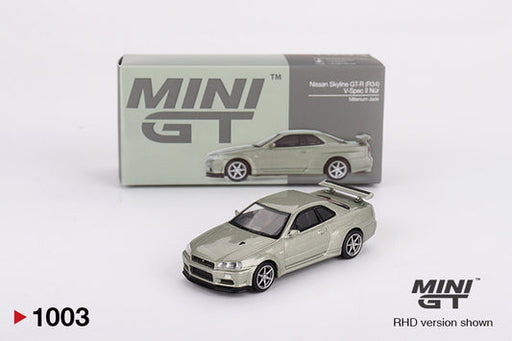 1/64 Mini GT Nissan Skyline GT-R (R34) V-Spec II Nur Millenium Jade MGT01003-CH