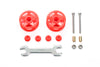 Mini 4WD GUP Low Friction Plastic Double Rollers (Red, 19-19mm)