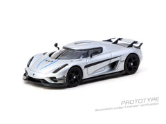 1/64 Tarmac Works Koenigsegg Regera Silver Metallic / Blue Accents GLOBAL64