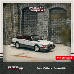 1/64 Tarmac Works Saab 900 Turbo Convertible White Global64