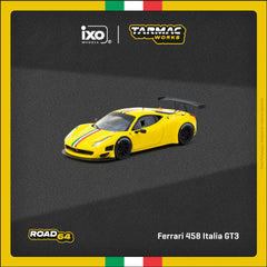 1/64 Tarmac Works Ferrari 458 Italia GT3 Yellow ROAD64