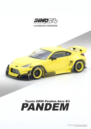 1/64 Inno64 Toyota GR86 Pandem Aero kit Yellow IN64-GR86P Yellow