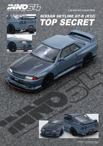 1/64 Inno64 Nissan R32 GT-R Top Secret Stealth Grey