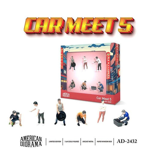 1/64 American Diorama Figure Set - Car Meet 5 -AD-2432