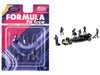 1/64 American Diorama Figure Set Formula 1 Pit Crew Team Blue