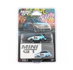 1/64 Mini GT Abarth 595 LB-WORKS x Abas Works IZTK Blue White MGT01051-BL BLISTER