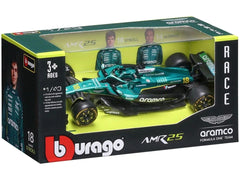 Bburago 1/43 Aston Martin Aramco Cognizant Team AMR25 2025 #18 Lance Stroll