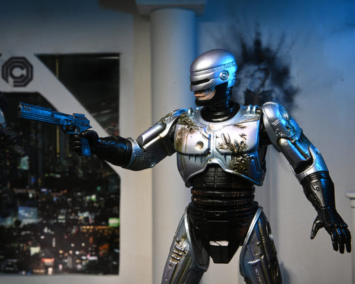 NECA Robocop Ultimate Battle Damage with chair Action Figure