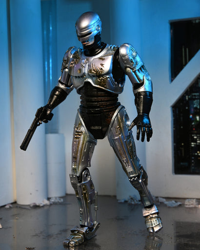 NECA Robocop Ultimate Battle Damage with chair Action Figure