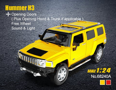 1/24 MSZ Hummer H3 Yellow (Try Me Function)