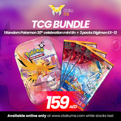 Bundle: Pokemon 30th Celebration Mini Tin + Digimon EX-13 (3 pack)