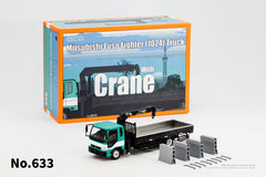 1/64 GCD Mitsubishi Fuso Crane Truck Green KS-082-633