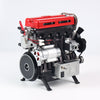 DM111R Turbocharged 4-Cylinder Engine Mechanical Model Kit DIY All Metal Assembly 360+ Pieces (DM111 - RED)