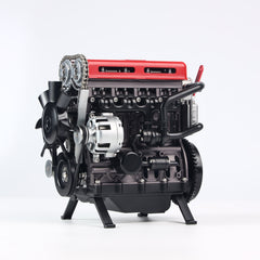 DM111R Turbocharged 4-Cylinder Engine Mechanical Model Kit DIY All Metal Assembly 360+ Pieces (DM111 - RED)
