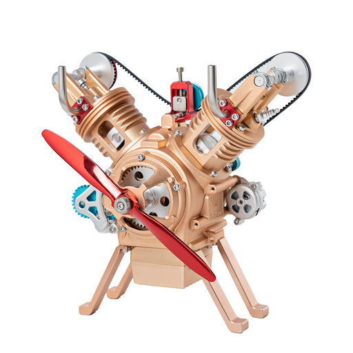 DM114 V2 Engine Mechanical Model Kit DIY All Metal Assembly 217 Pieces