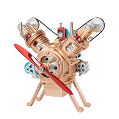 DM114 V2 Engine Mechanical Model Kit DIY All Metal Assembly 217 Pieces