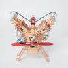 DM114 V2 Engine Mechanical Model Kit DIY All Metal Assembly 217 Pieces