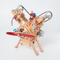 DM114 V2 Engine Mechanical Model Kit DIY All Metal Assembly 217 Pieces