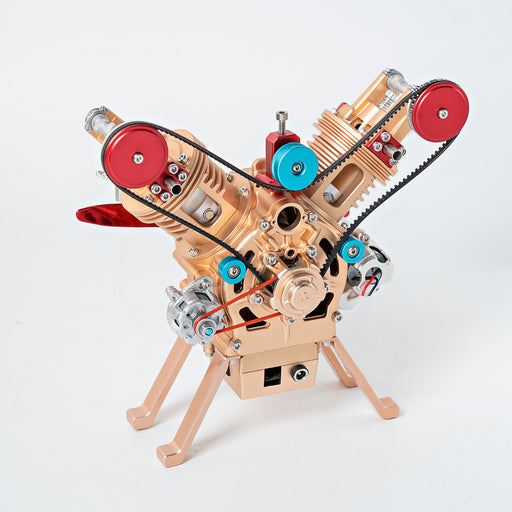 DM114 V2 Engine Mechanical Model Kit DIY All Metal Assembly 217 Pieces