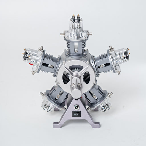 DM116 5-Cylinder Radial Engine Mechanical Model Kit DIY All Metal Assembly 230+ Pieces