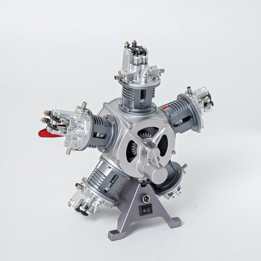 DM116 5-Cylinder Radial Engine Mechanical Model Kit DIY All Metal Assembly 230+ Pieces