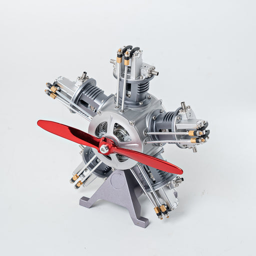 DM116 5-Cylinder Radial Engine Mechanical Model Kit DIY All Metal Assembly 230+ Pieces