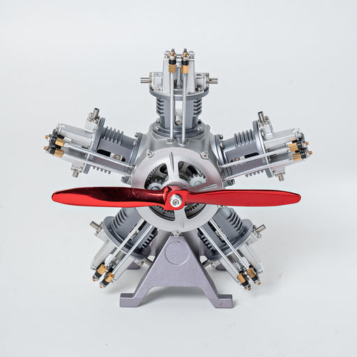DM116 5-Cylinder Radial Engine Mechanical Model Kit DIY All Metal Assembly 230+ Pieces