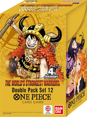 One Piece Card Game DP-12 Double Pack Set The World's Strongest Warriors (2 Packs + 1 Don + 1 Case) English Ver.