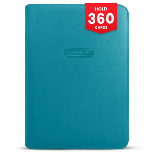 EVORETRO 9-Pocket Zip-Up Trading Card Binder for 360 cards Blue