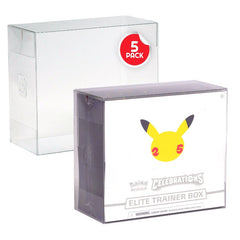 EVORETRO Pokemon ETB PET Case Protector 5pc Pack