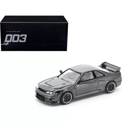 1/64 PopRace PRDC-003 Nissan Skyline GTR R33 400R Dark Chrome Series Limited Edition (MP)