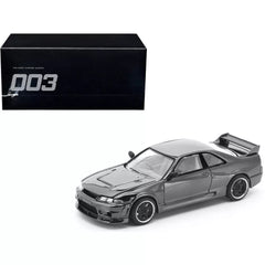 1/64 PopRace PRDC-003 Nissan Skyline GTR R33 400R Dark Chrome Series Limited Edition (MP)