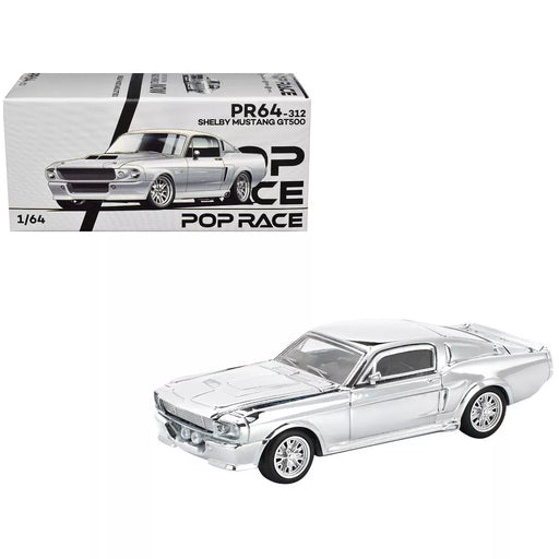 1/64 PopRace PR64-312 Shelby Mustang GT500 Silver Chrome (MP)