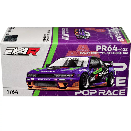 1/64 PopRace PR64-432 Pandem Nissan S13 EVA RT Test Type-01 Purple Metallic (MP)