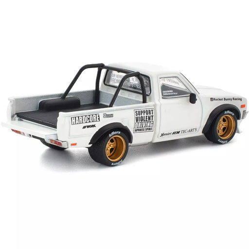 1/64 PopRace PR64-350 Datsun Pandem Pickup Truck Rocket Bunny Racing 620 White (MP)