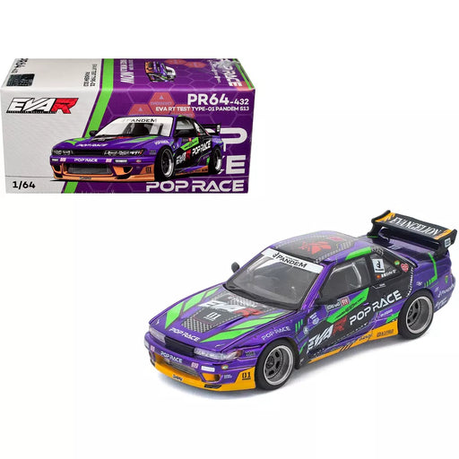 1/64 PopRace PR64-432 Pandem Nissan S13 EVA RT Test Type-01 Purple Metallic (MP)