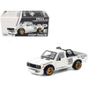 1/64 PopRace PR64-350 Datsun Pandem Pickup Truck Rocket Bunny Racing 620 White (MP)