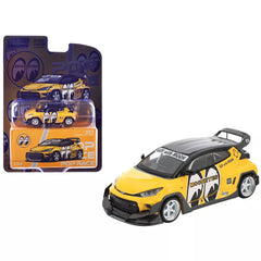 1/64 PopRace Enigma Exclusive Toyota Pandem GR Yaris Mooneyes Yellow Blister (MP)