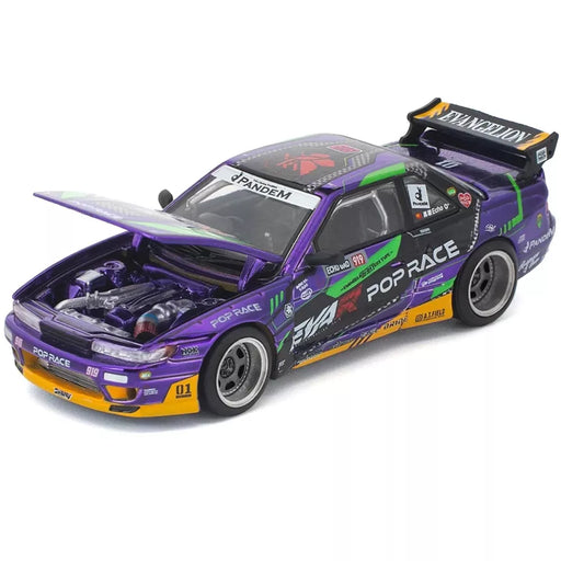 1/64 PopRace PR64-432 Pandem Nissan S13 EVA RT Test Type-01 Purple Metallic (MP)