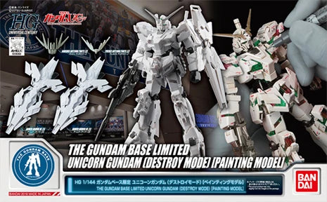 1/144 HG The Gundam Base Limited Unicorn Gundam Destroy Mode Painting Model (MP)