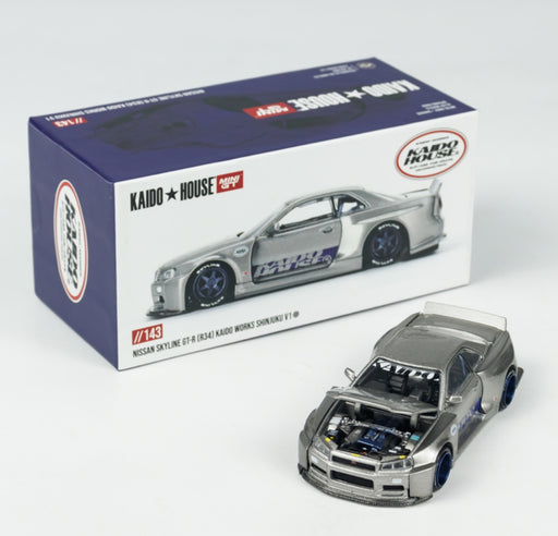 1/64 Kaido House x Mini GT Nissan Skyline GT-R R34 Kaido Works Shinjuku V1 #143 (MP)