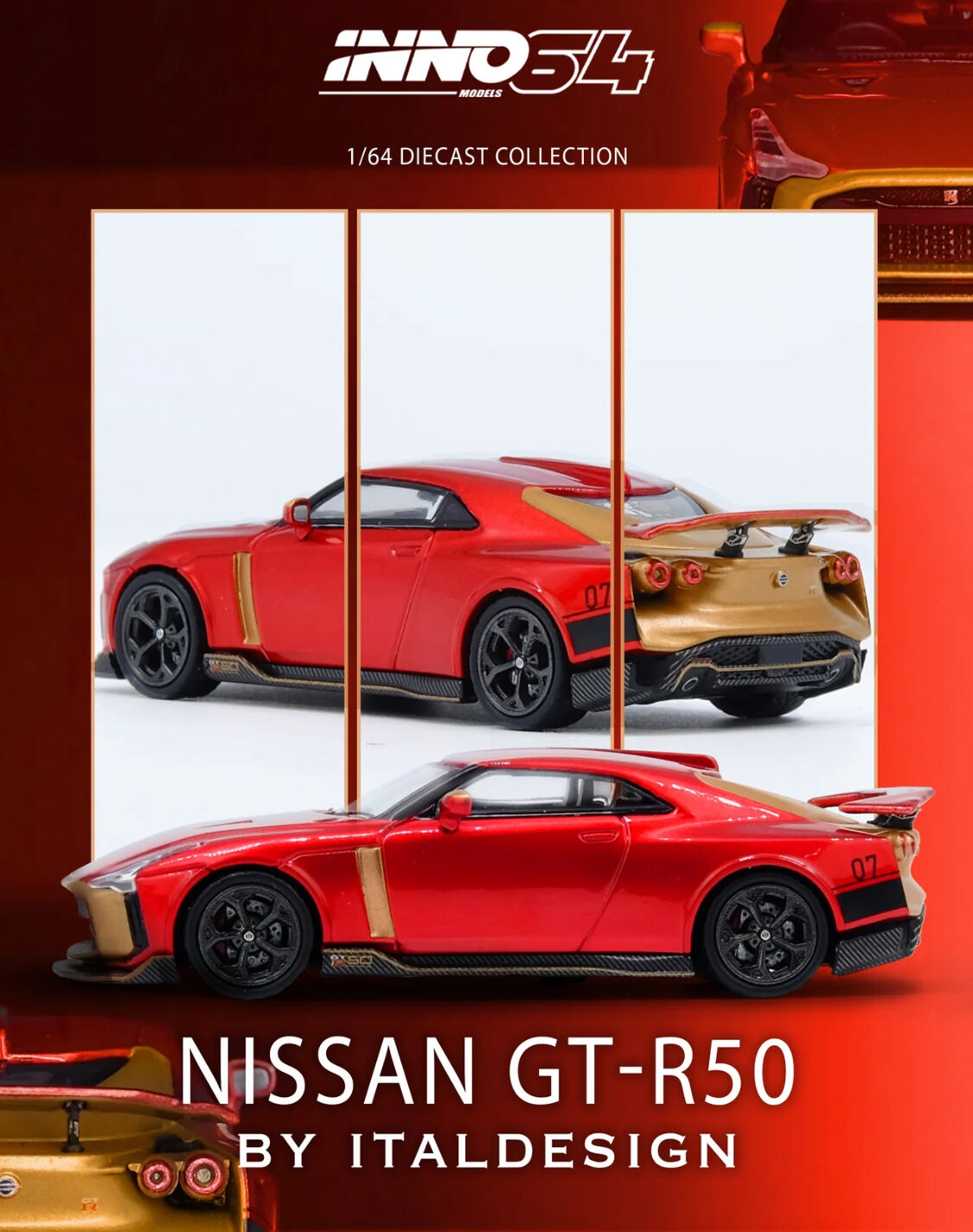 1/64 Inno64 Nissan GT-R50 by ItalDesign Red IN64-R50-RED - Otaku Middle ...