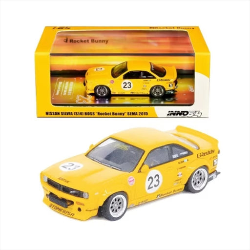 1/64 Inno64 Nissan Silvia S14 Boss Rocket Bunny Yellow