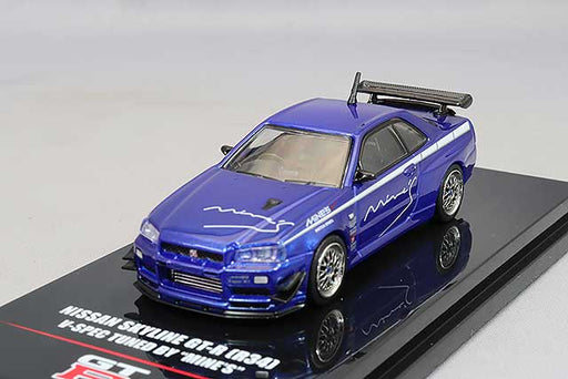 1/64 Inno64 Nissan Skyline GT-R R34 V-SPEC Tuned by MINEs Blue