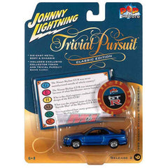 1/64 Johnny Lightning Trivial Pursuit Nissan Skyline GT-R BNR 34 Bayside Blue 1999 (MP)
