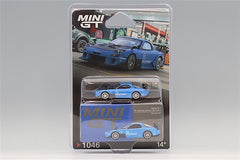 1/64 Mini GT Mazda RX-7 RE-Amemiya 20B NA 3ROTOR-7 ?Ama-san Go? (Blue) Blister Pack MGT01046-BL