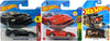 1/64 Hot Wheels Assorted 1 per item (Ferrari F40 Competizione Black, Red and Raijin Express Black)